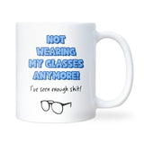 Not Wearing My Glasses Anymore Mug, Funny Glasses Joke Gift, Secret Santa Gift for Colleague, Funny Dad Gift, Funny Mum Christmas Mug