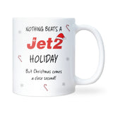 Funny Jet2 Christmas Mug, Jet2 Holiday Joke Gift, Nothing Beats a Jet2 Holiday, Office Secret Santa Holiday Mug, Friend Secret Santa Present