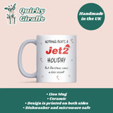 Funny Jet2 Christmas Mug, Jet2 Holiday Joke Gift, Nothing Beats a Jet2 Holiday, Office Secret Santa Holiday Mug, Friend Secret Santa Present