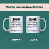 Oasis Lyrics Mug for Fiancée, Oasis Fan Gift, Oasis Birthday Gift for Fiancée, Oasis Christmas Gift Fiancee, Anniversary Gift for Fiancee