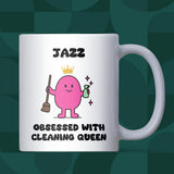 Queen Obsessed With Cleaning Mug, Funny Cleaning Gift for Her, Wife or Girlfriend Mug, Mother’s Day Gift, Secret Santa, Gift for Cleaner