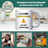 Caution Overstimulated Mug, Funny ADHD Mug, Autism Joke Cup, Work Secret Santa Gift, Crazy Friend Coffee Cup, Funny Christmas Gift Friend