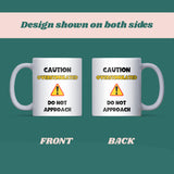 Caution Overstimulated Mug, Funny ADHD Mug, Autism Joke Cup, Work Secret Santa Gift, Crazy Friend Coffee Cup, Funny Christmas Gift Friend