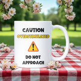 Caution Overstimulated Mug, Funny ADHD Mug, Autism Joke Cup, Work Secret Santa Gift, Crazy Friend Coffee Cup, Funny Christmas Gift Friend