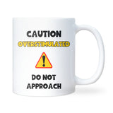 Caution Overstimulated Mug, Funny ADHD Mug, Autism Joke Cup, Work Secret Santa Gift, Crazy Friend Coffee Cup, Funny Christmas Gift Friend