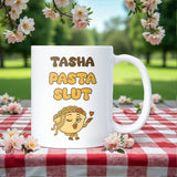 Pasta Slut Mug, Funny Pasta Lover Gift, Secret Santa Pasta Mug, Joke Gift for Girlfriend, Sister or Daughter