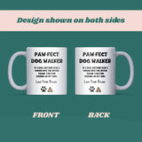 Personalised Funny Rude Paw-fect Dog Walker White Ceramic Mug, Funny Dog Walker Appreciation Gift, Dog Walker Christmas Gift