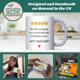 Funny Anniversary Mug, Well Done on Passing Your Annual Marriage Performance Review, Husband Wife Anniversary Gift, Joke Couples Mug