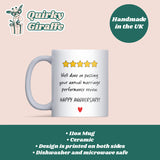 Funny Anniversary Mug, Well Done on Passing Your Annual Marriage Performance Review, Husband Wife Anniversary Gift, Joke Couples Mug