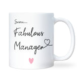 Personalised Fabulous Manager Mug, Manager Appreciation Gift for Her, Boss Thank You Gift, Funny Manager Birthday Gift, Secret Santa Gift for Boss