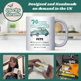 Funny 70 Year Old Banger Mug, Joke 70th Birthday Gift for Dad, Grandad, Husband or Uncle, Personalised 70th Birthday Cup