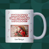 Personalised Photo Happy First Christmas As My Mummy Mug, Baby’s First Christmas Gift for Mum, Mummy Keepsake from Baby, Wife’s First Christmas as a Mum, New Mum Christmas Gift