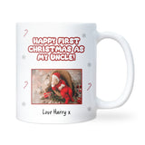 Personalised Photo Happy First Christmas As My Uncle Mug, Baby’s First Christmas Gift for Uncle, Uncle Keepsake from Baby, Brother Christmas Gift, New Uncle Gift