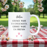 Personalised Work Bestie Mug, Chance Made Us Colleagues Mug, Funny Colleague Gift, Secret Santa Work Mug, Colleague Leaving Gift, Christmas Gift for Work Bestie