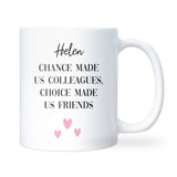 Personalised Work Bestie Mug, Chance Made Us Colleagues Mug, Funny Colleague Gift, Secret Santa Work Mug, Colleague Leaving Gift, Christmas Gift for Work Bestie