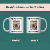 Personalised My Favourite Grandchild Photo Mug, Funny Grandparent Gift, Custom Photo Mug for Grandma or Grandad, Grandchild Gift from Kids