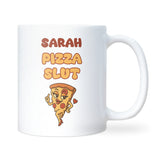 Pizza Slut Mug, Funny Pizza Lover Gift, Secret Santa Pizza Mug for Colleagues, Sister, Daughter or Best Friend