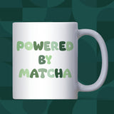 Powered by Matcha Mug, Funny Matcha Latte Mug, Matcha Lover Gift, Matcha Secret Santa Mug, Cute Matcha Christmas Cup, Matcha Birthday Gift
