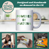 Powered by Matcha Mug, Funny Matcha Latte Mug, Matcha Lover Gift, Matcha Secret Santa Mug, Cute Matcha Christmas Cup, Matcha Birthday Gift