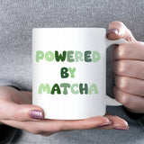 Powered by Matcha Mug, Funny Matcha Latte Mug, Matcha Lover Gift, Matcha Secret Santa Mug, Cute Matcha Christmas Cup, Matcha Birthday Gift