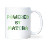 Powered by Matcha Mug, Funny Matcha Latte Mug, Matcha Lover Gift, Matcha Secret Santa Mug, Cute Matcha Christmas Cup, Matcha Birthday Gift