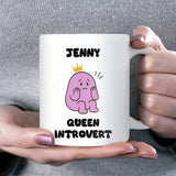 Queen Introvert Mug, Funny Introvert Gift for Her, Introvert Girlfriend or Wife Present, Secret Santa Introvert for Her, Birthday Present