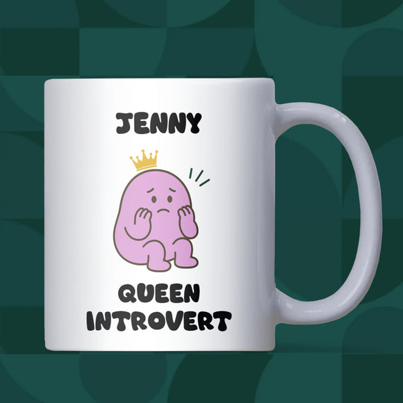 Queen Introvert Mug, Funny Introvert Gift for Her, Introvert Girlfriend or Wife Present, Secret Santa Introvert for Her, Birthday Present