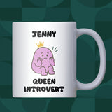 Queen Introvert Mug, Funny Introvert Gift for Her, Introvert Girlfriend or Wife Present, Secret Santa Introvert for Her, Birthday Present