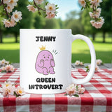 Queen Introvert Mug, Funny Introvert Gift for Her, Introvert Girlfriend or Wife Present, Secret Santa Introvert for Her, Birthday Present