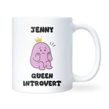 Queen Introvert Mug, Funny Introvert Gift for Her, Introvert Girlfriend or Wife Present, Secret Santa Introvert for Her, Birthday Present