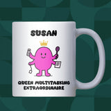 Queen of Multitasking Mug, Funny Multitasking Gift for Her, Mum or Boss Present, Secret Santa Mug, Work Gift for Colleague, Wife Christmas