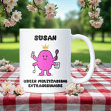 Queen of Multitasking Mug, Funny Multitasking Gift for Her, Mum or Boss Present, Secret Santa Mug, Work Gift for Colleague, Wife Christmas