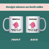 Queen of Cold Cups of Tea Mug – Funny Cold Tea Gift for Her, Forgetting Tea Joke Mug, Secret Santa Colleague Gift, Birthday or Christmas
