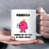 Queen of Cold Cups of Tea Mug – Funny Cold Tea Gift for Her, Forgetting Tea Joke Mug, Secret Santa Colleague Gift, Birthday or Christmas