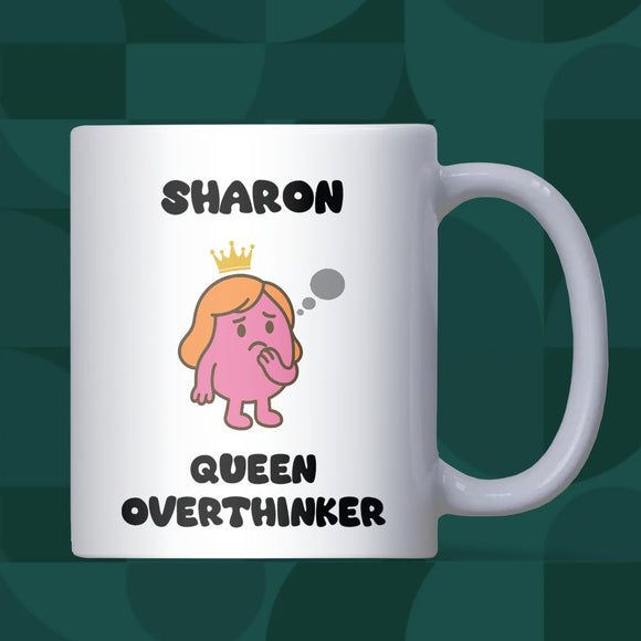 Queen Overthinker Mug, Funny Overthinking Gift for Her, Secret Santa For Overthinkers, Christmas Gift for Girlfriend or Wife