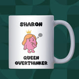 Queen Overthinker Mug, Funny Overthinking Gift for Her, Secret Santa For Overthinkers, Christmas Gift for Girlfriend or Wife