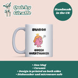 Queen Overthinker Mug, Funny Overthinking Gift for Her, Secret Santa For Overthinkers, Christmas Gift for Girlfriend or Wife