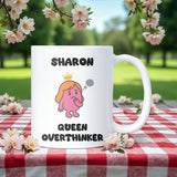 Queen Overthinker Mug, Funny Overthinking Gift for Her, Secret Santa For Overthinkers, Christmas Gift for Girlfriend or Wife