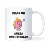 Queen Overthinker Mug, Funny Overthinking Gift for Her, Secret Santa For Overthinkers, Christmas Gift for Girlfriend or Wife