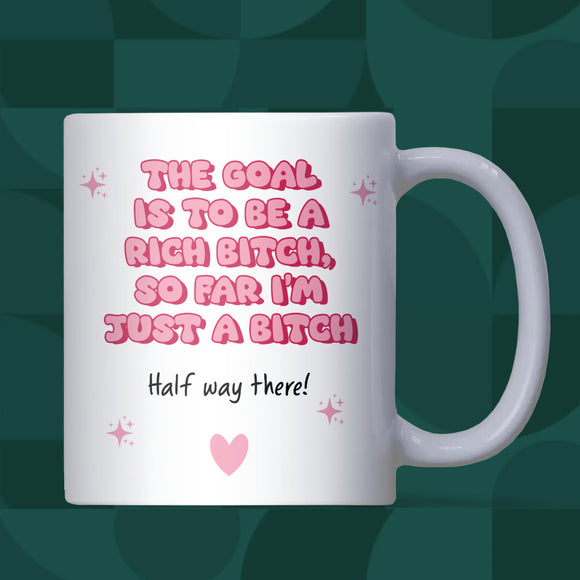 Funny Rich Bitch Mug, Best Friend Secret Santa Gift, Work Bestie Funny Mug, Funny Bestie Birthday Gift for Her, Joke Secret Santa for Her