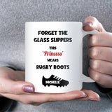This Princess Wears Rugby Boots Mug, Funny Rugby Gift for Her, Rugby Player Mug for Sister, Rugby Birthday Gift for Daughter