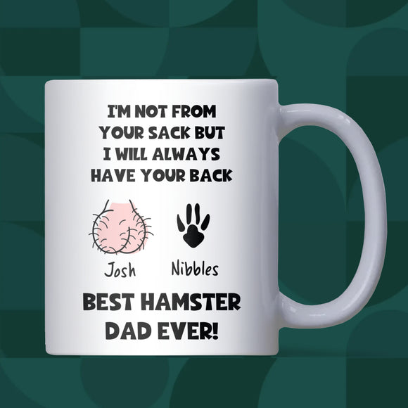 Best Hamster Dad Ever Mug, Funny Pet Gift for Hamster Lover, From Hamster to Daddy Mug, Hamster Dad Birthday Gift, Hamster Dad Christmas Gift