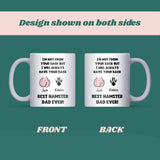 Best Hamster Dad Ever Mug, Funny Pet Gift for Hamster Lover, From Hamster to Daddy Mug, Hamster Dad Birthday Gift, Hamster Dad Christmas Gift