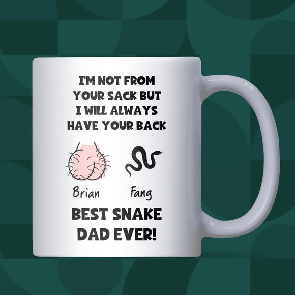 Best Snake Dad Ever Mug, Funny Snake Dad Christmas Gift, Snake Dad Birthday Gift, Reptile Dad Mug, Funny Father’s Day Gift for Snake Lovers