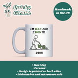 Personalised Funny Gardening Mug, I’m Sexy and I Mow It Mug, Garden Obsessed Dad Gift, Mowing Garden Funny Gift for Dad, Grandad Garden Gift