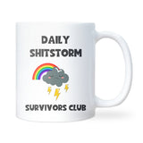 Shitstorm Survivors Club Mug, Funny Colleague Secret Santa Gift, Colleague Joke Present, Work Bestie Christmas Mug, Funny Boss Leaving Gift
