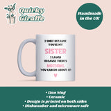 Sister Laugh Mug, Funny Sister Gift, Birthday Gift for Sister, Christmas Gift for Sister, Well Done Sister Mug