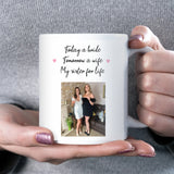 Personalised Photo Wedding Day Mug for Sister, Wedding Day Gift from Sister, Bride Keepsake from Sibling, Sentimental Wedding Gift to Sister