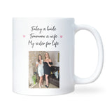 Personalised Photo Wedding Day Mug for Sister, Wedding Day Gift from Sister, Bride Keepsake from Sibling, Sentimental Wedding Gift to Sister