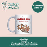 Sleigh-DHD Mug, Funny ADHD Christmas Mug, Secret Santa Gift, ADHD Humour Mug for Friends, Christmas Gift for Work Colleagues & Family